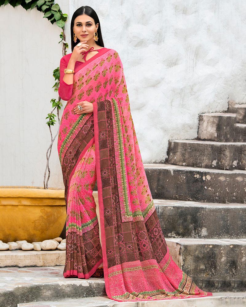 Delectable Multicolor Georgette Casual Wear Saree
