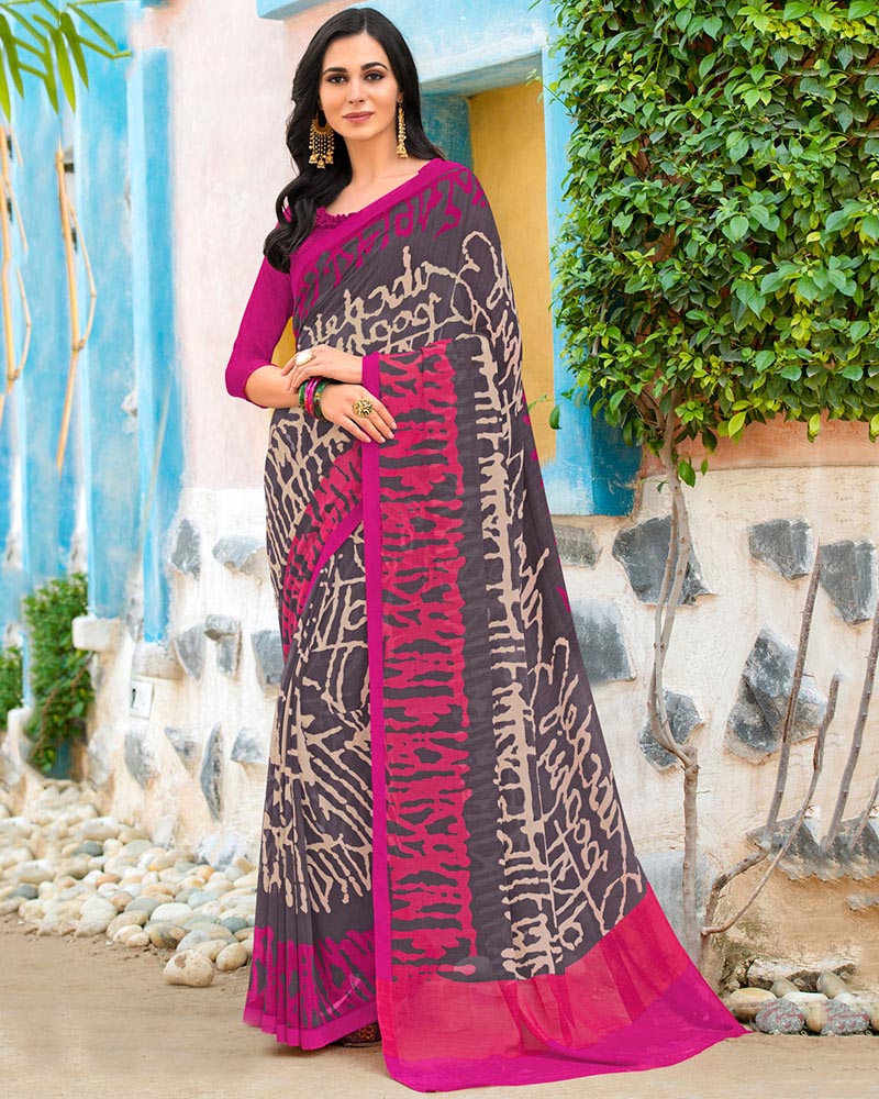 Aesthetic Multicolor Georgette Casual Wear Saree