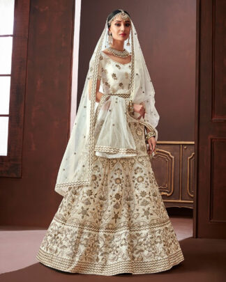Bridal Organza Silk Lehenga Choli In Multicolor