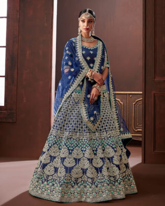 Bridal Apple Silk Lehenga Choli In Multicolor