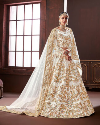 Bridal Pure Silk Lehenga Choli In Black, Pink