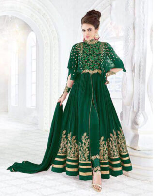 Green Pakistani Style Georgette Salwar Kameez