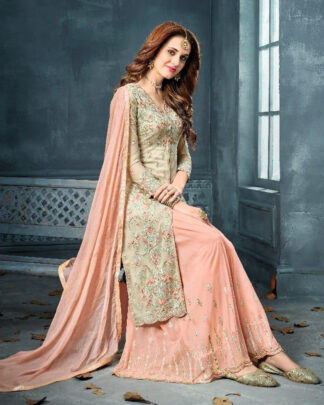 Light Green Pakistani Style Georgette Salwar Kameez