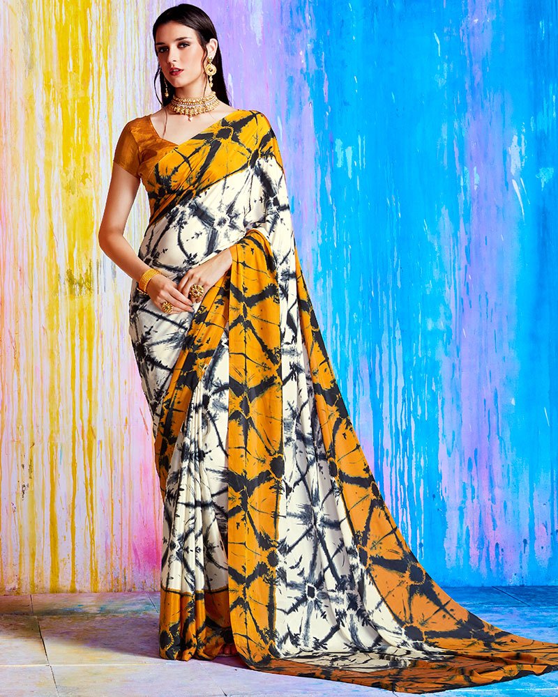Multicolor Party And Reception Crepe Silk Saree