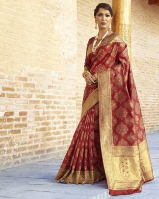 Red Traditional Silk Saree