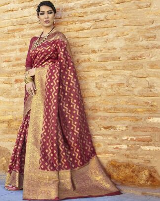 Red Traditional Silk Saree