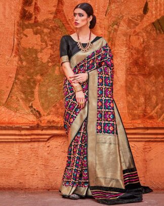 Multicolor Bridal Designer Silk Saree