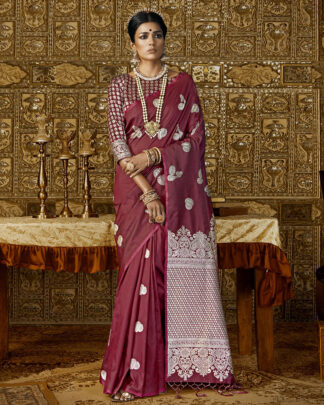 Brown Traditional Silk Saree