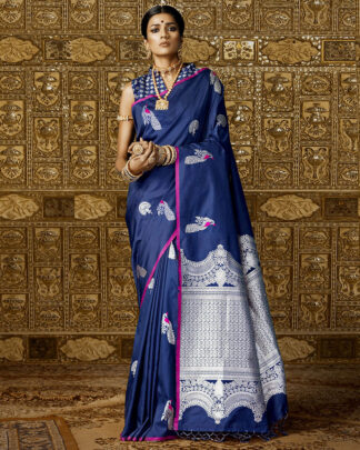 Blue Traditional Silk Saree