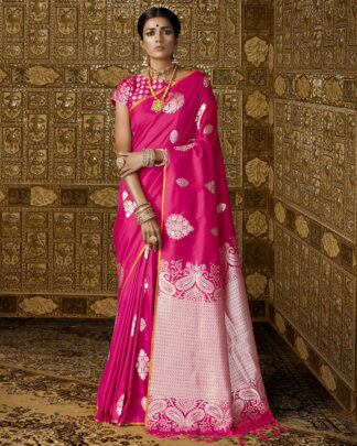 Magenta Traditional Silk Saree