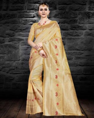 Attractive Navy Kanjivaram Silk Saree