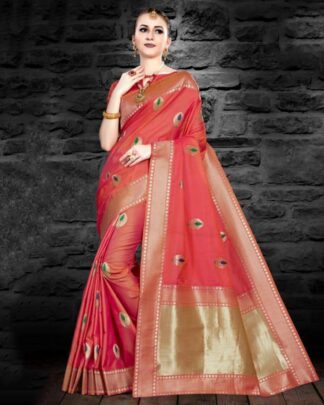 Sparkling Green Two Tone Art Silk Saree