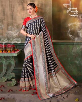 Intrinsic Blue Silk Saree