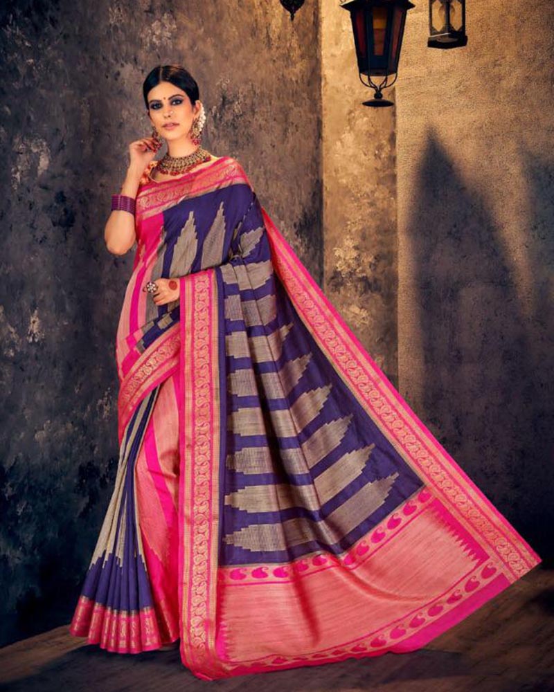 Vivacious Yellow Silk Saree