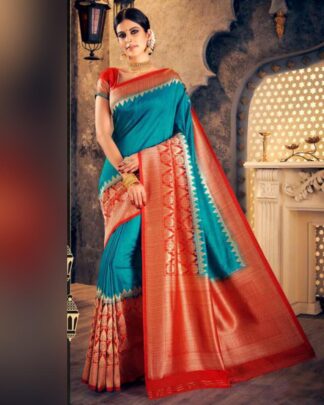 Delectable Purple And Pink Silk Saree