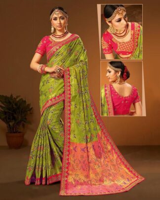 Invigorating Yellow Banarasi Silk Saree