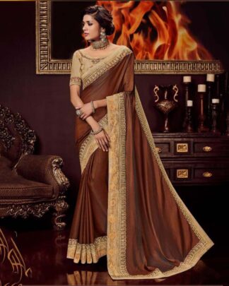 Striking Gray Cadbury Silk Saree