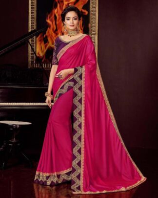 Mod Navy Cadbury Silk Saree