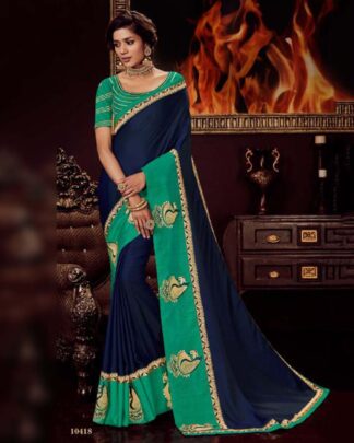 Celestial Peach Pallu Spun Satin Saree