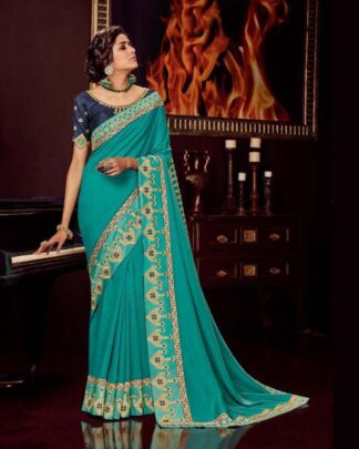 Attractive Blue Dolla Silk Saree