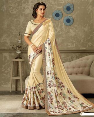 Vivacious Multicolor Lycra Saree