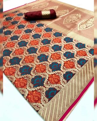 Multicolor Bridal Silk Saree