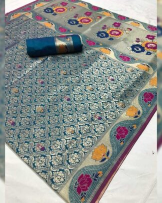 Sea Green Bridal Silk Saree