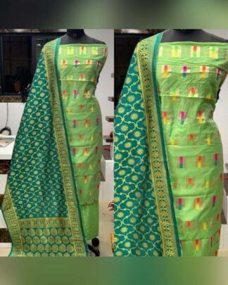 Light Green Chanderi Silk Salwar Suit