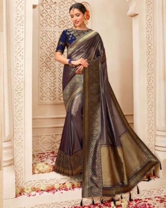 Striking Yellow Banarasi Weaving Silk Saree