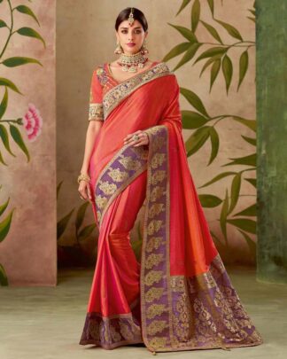 Pretty Turquoise Dual Tone Silk Saree