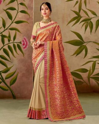 Stupendous Red And Blue Weaving Silk, Silk Saree