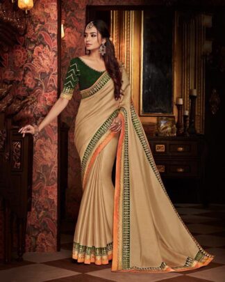 Voguish Blue Malbari Satin Saree