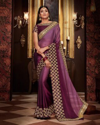 Flattering Light Green And Blue Cadbury Silk Saree