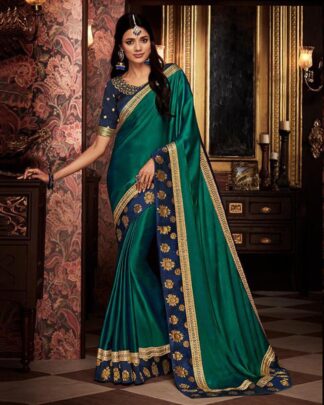 Delectable Green Barfi Silk Saree