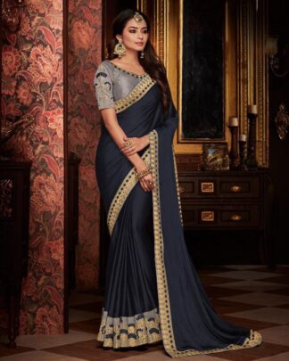 Preferable Green Malbari Satin Saree