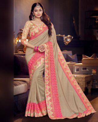 Elite Green Fancy Fabric Saree