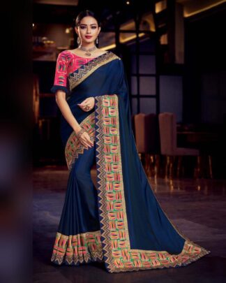 Tempting Wine Fancy Fabric Saree