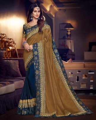 Lovely Green Fancy Fabric Saree