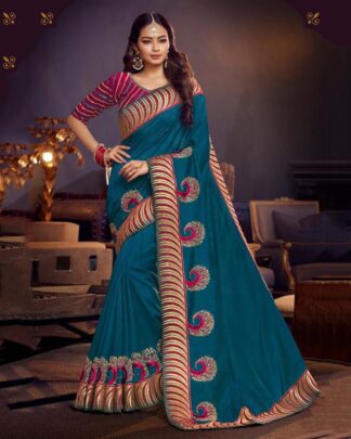 Mesmerizing Peach Fancy Fabric Saree