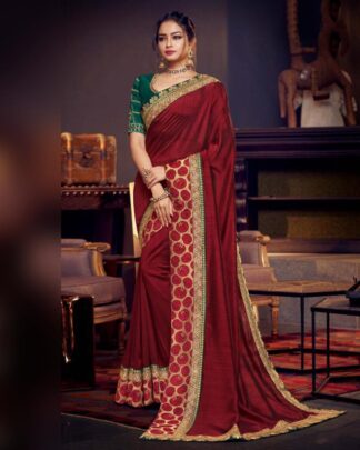 Sophisticated Sea Green Fancy Fabric Saree