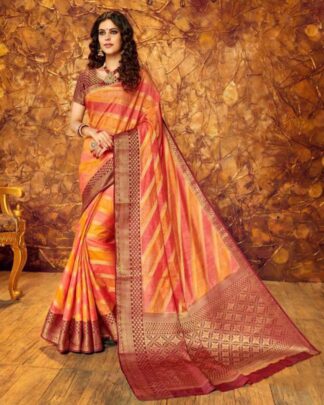 Attractive Pink Silk Saree