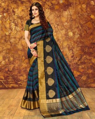 Sparkling Yellow Silk Saree