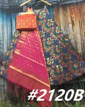 Pretty Navy Brocade Wedding Lehenga Choli With Pure Banarasi Dupatta