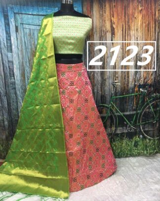 Stupendous Pink Brocade Wedding Lehenga Choli With Pure Banarasi Dupatta