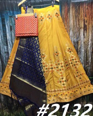 Flattering Yellow Brocade Wedding Lehenga Choli With Pure Banarasi Dupatta