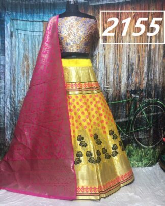 Beige Brocade Banarasi Festive Wear Lehenga Choli