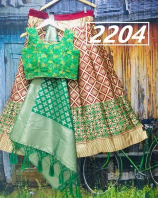 Green Brocade Banarasi Wedding Wear Lehenga Choli