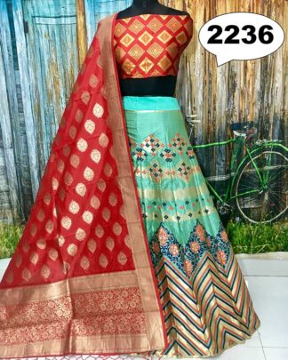 Mauve Brocade Banarasi Wedding Wear Lehenga Choli