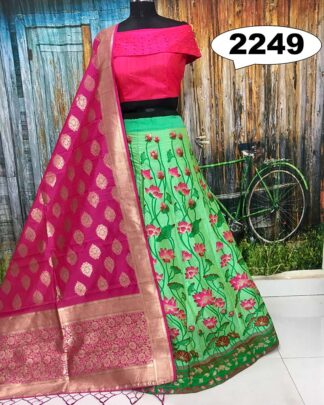 Red Brocade Banarasi Wedding Wear Lehenga Choli