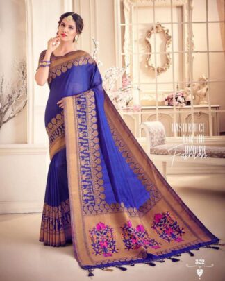 Distinctively Pink Silk Saree